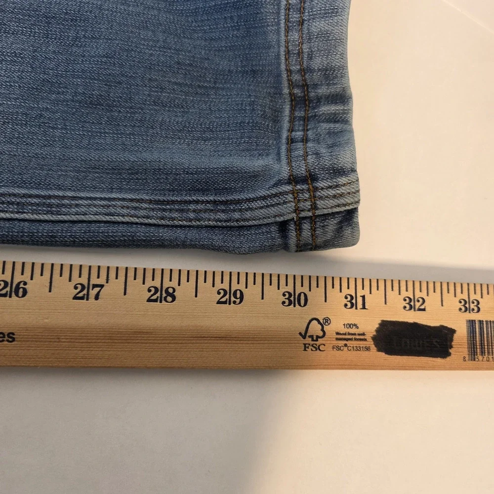 Duluth Trading Ballroom Double Flex Jeans Mens 38x32 Blue Slim Fit Straight